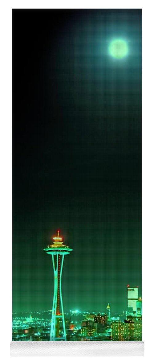 Seattle Yoga Mat featuring the photograph Emerald City Seattle by Cathy Anderson