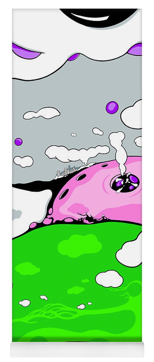 Clouds Yoga Mat featuring the drawing Eruption by Craig Tilley