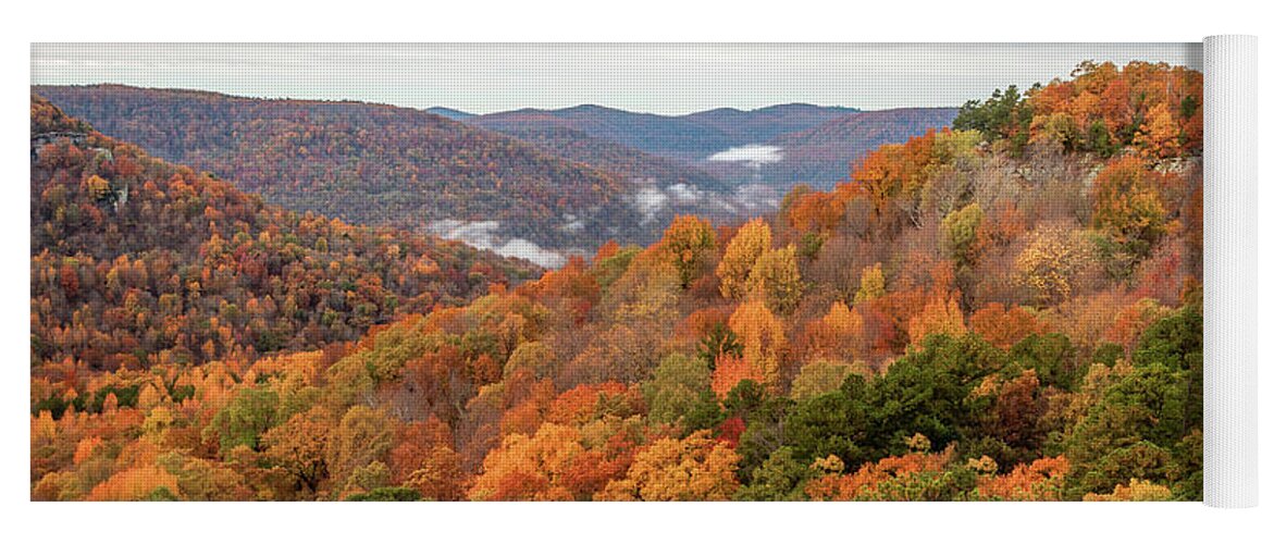 Fall Yoga Mat featuring the photograph Fall foliage view by Jack Clutter