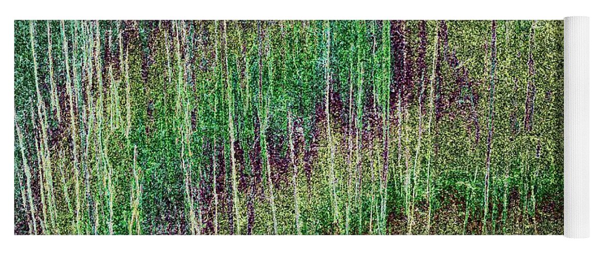 Woods Yoga Mat featuring the digital art Fall Forest by Will Borden