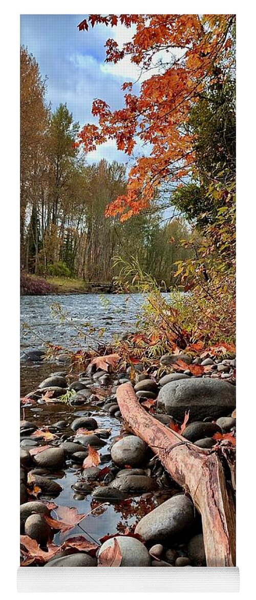 Fall Yoga Mat featuring the photograph Fall On The Molalla by Brian Eberly