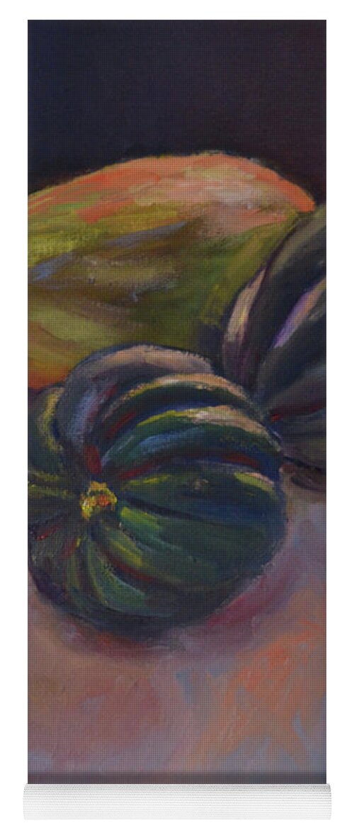 Still Life Yoga Mat featuring the painting Fall Squash by Beth Riso