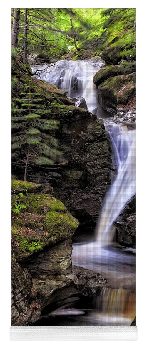 Falls Of Acharn Yoga Mat featuring the photograph Falls of Acharn - Perthshire Scotland - Waterfall by Jason Politte