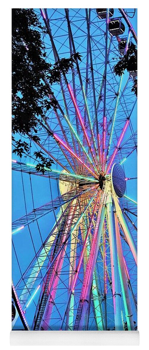 Ferris Wheel Yoga Mat featuring the photograph Farris Wheel Pigeon Forge by Merle Grenz