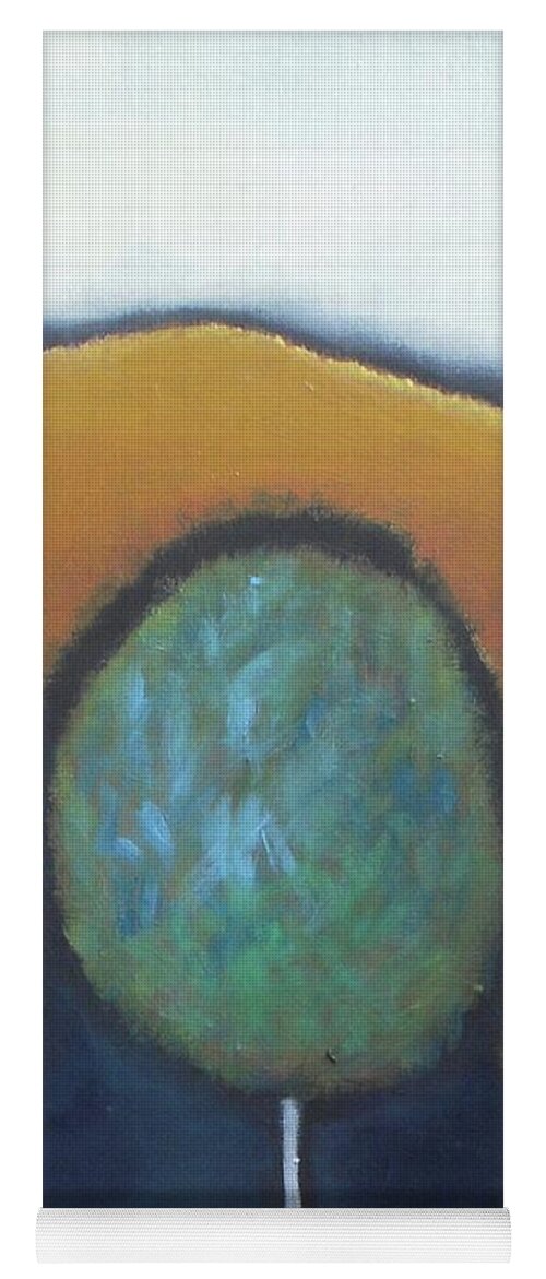 Abstract Landscape Yoga Mat featuring the painting Feeling Blue by Vesna Antic