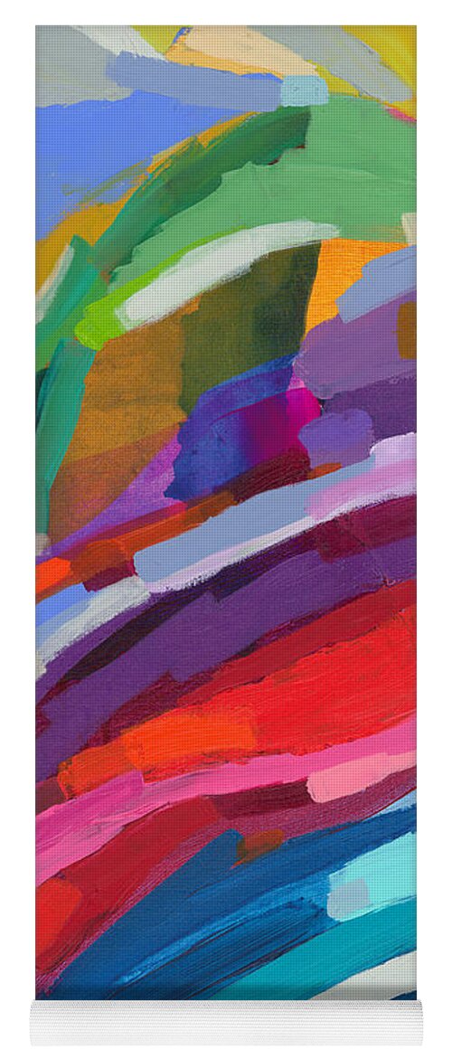 Abstract Yoga Mat featuring the painting Felicity by Claire Desjardins