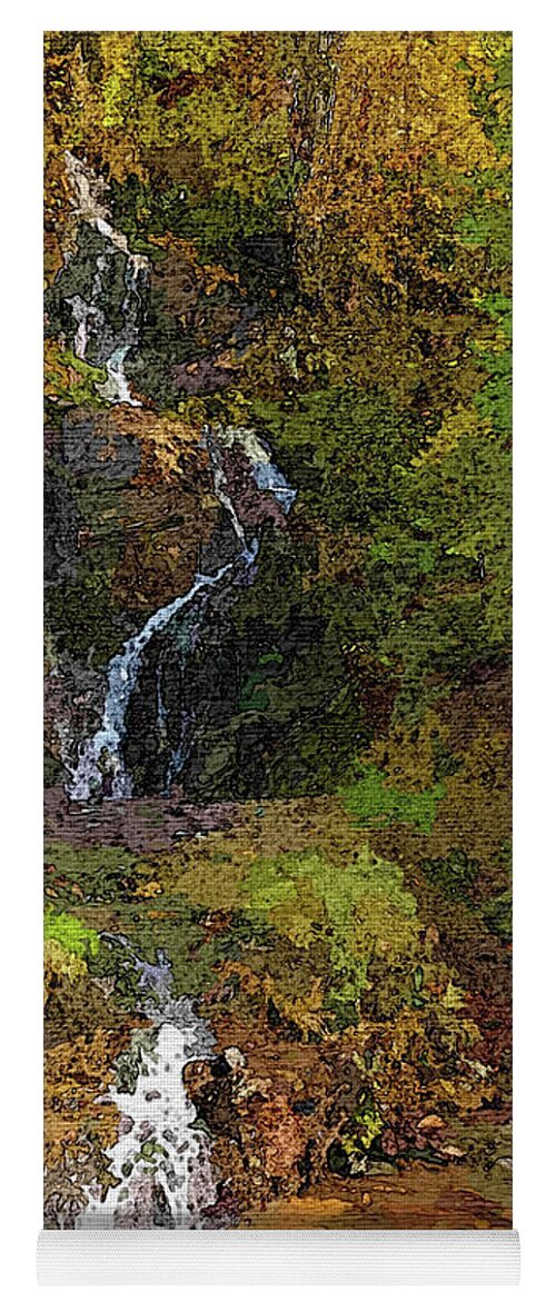 Fiest Yoga Mat featuring the photograph Fiest Creek Falls by Robert Bissett