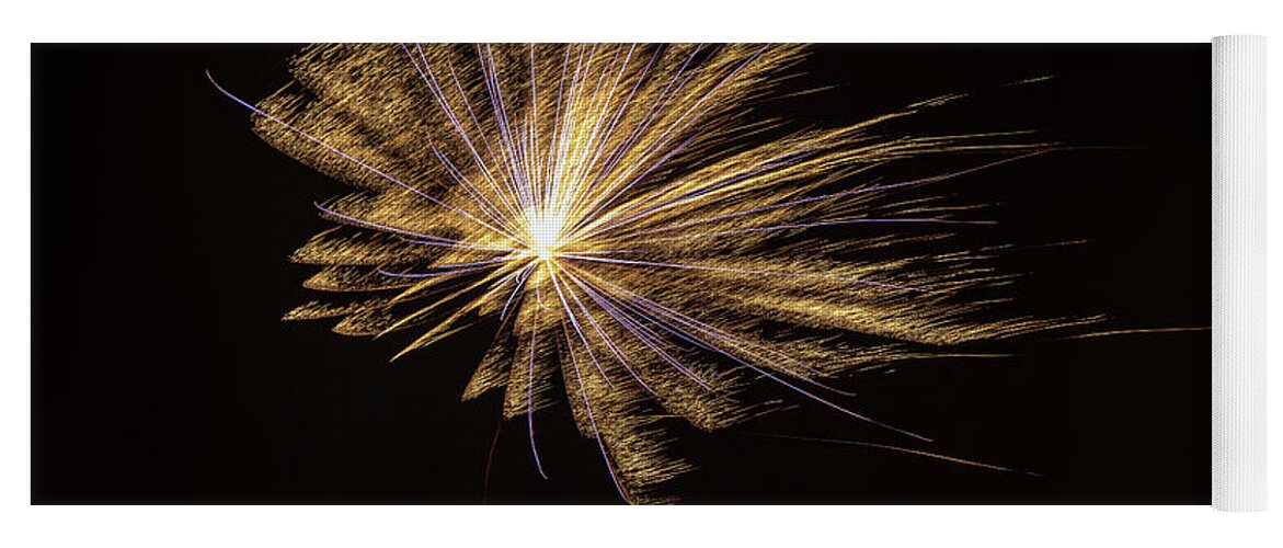 Firework Yoga Mat featuring the photograph Firework Explosion by Christopher Johnson