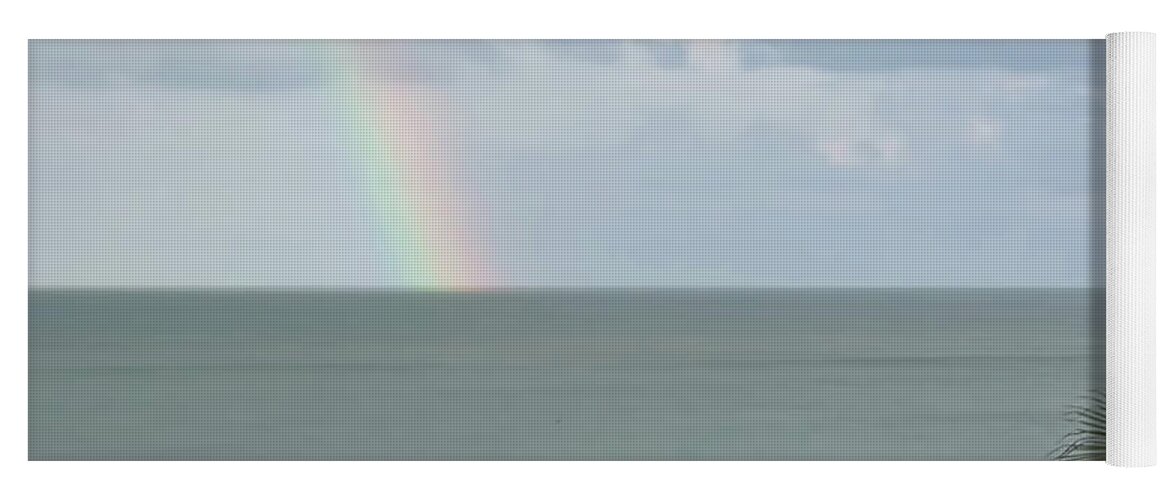 Rainbow Yoga Mat featuring the photograph Florida - Beach - Rainbow by D Hackett