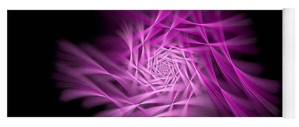 Flower. Flora. Floral Yoga Mat featuring the digital art Flowerama magenta by Don Northup