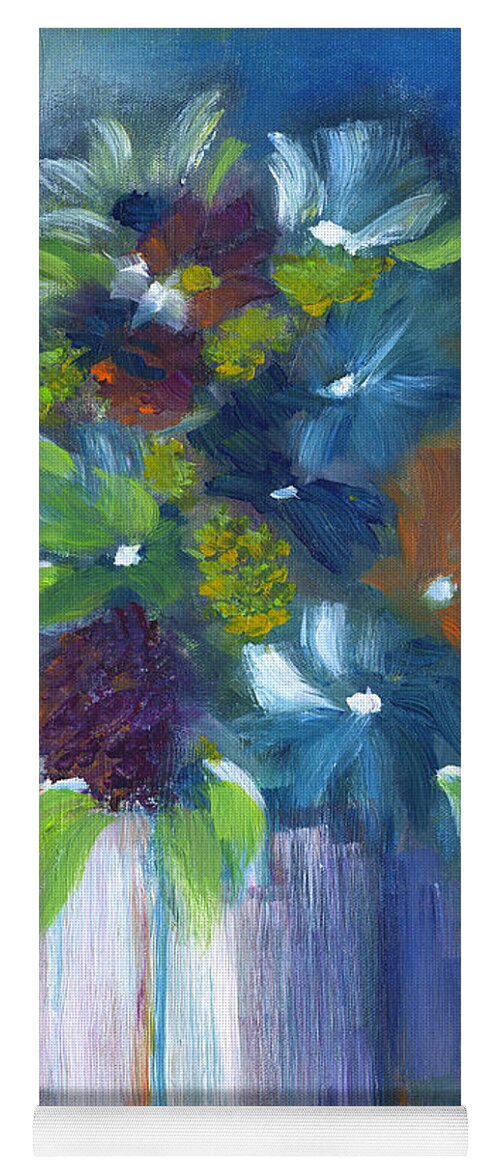 Flowers For Paul Yoga Mat featuring the painting Flowers For Paul by Frank Bright