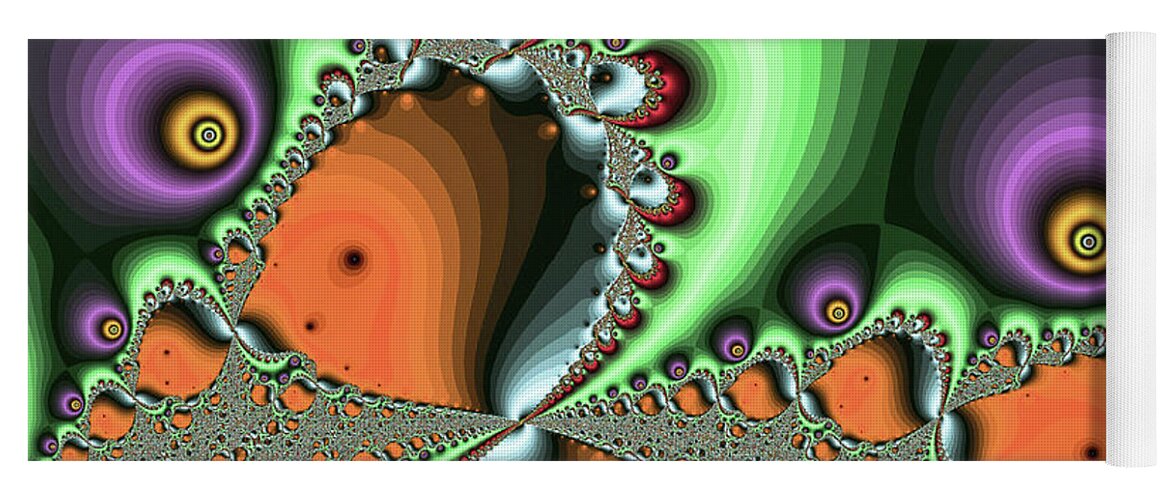 Abstract Yoga Mat featuring the digital art Flowing Beauty Orange Art by Don Northup