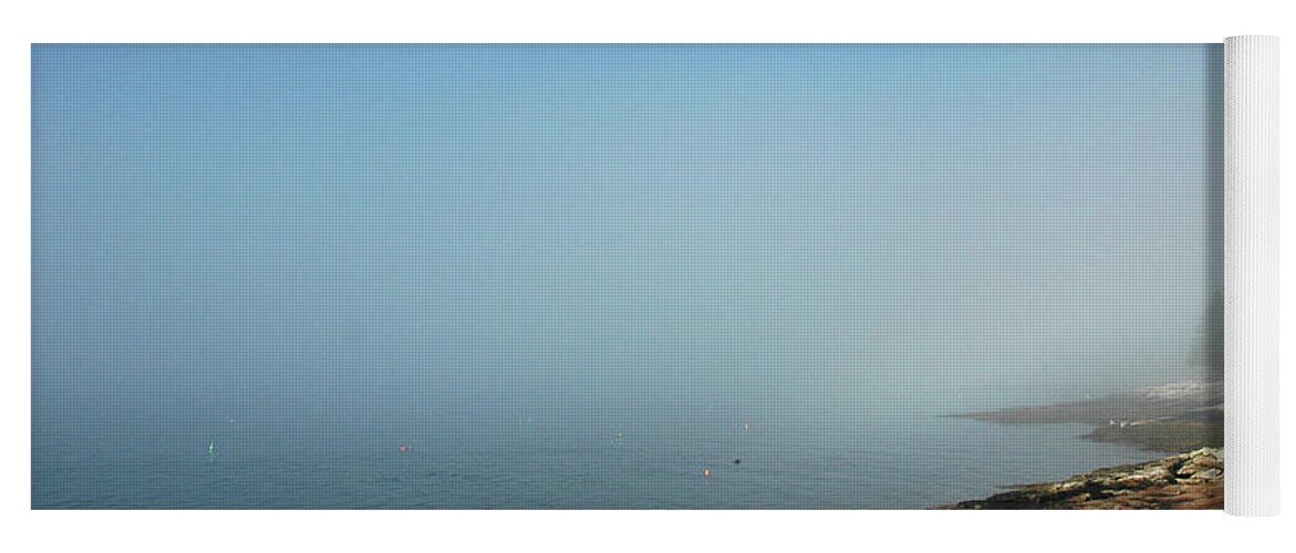 Maine Yoga Mat featuring the photograph Fog Burns Off by Mark Duehmig