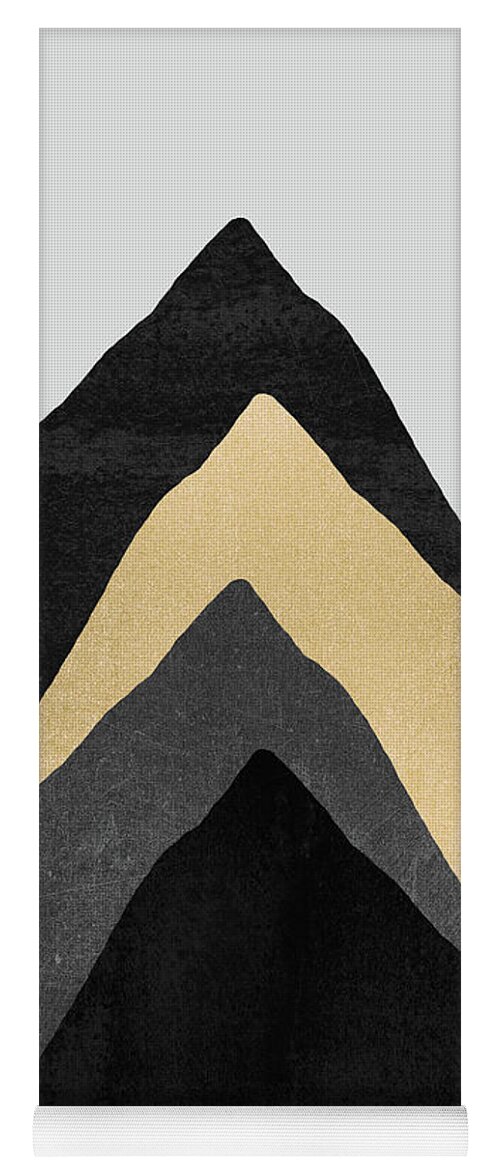 Modern Yoga Mat featuring the digital art Four Mountains by Elisabeth Fredriksson