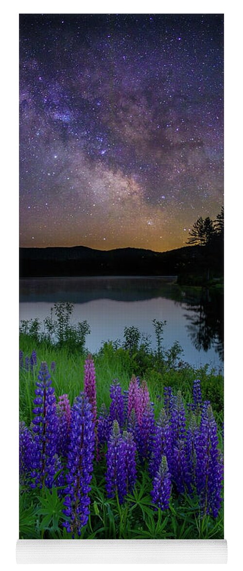 New Hampshire Yoga Mat featuring the photograph Galactic Lupines by Rob Davies