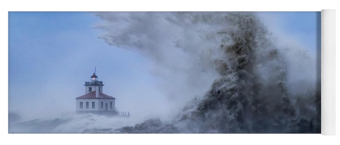 Oswego Yoga Mat featuring the photograph Gales of November by Everet Regal