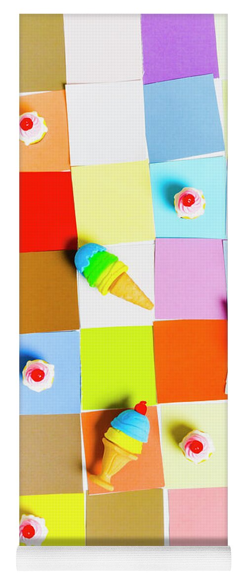 Lollies Yoga Mat featuring the photograph Gaming desserts by Jorgo Photography