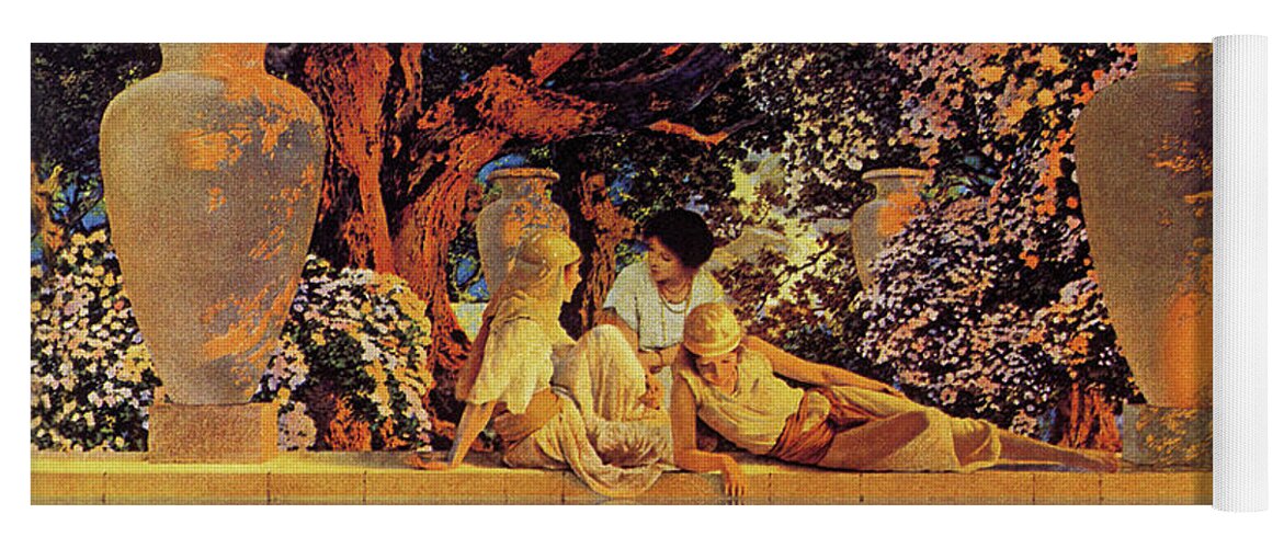 Reflection Yoga Mat featuring the painting Garden of Allah by Maxfield Parrish
