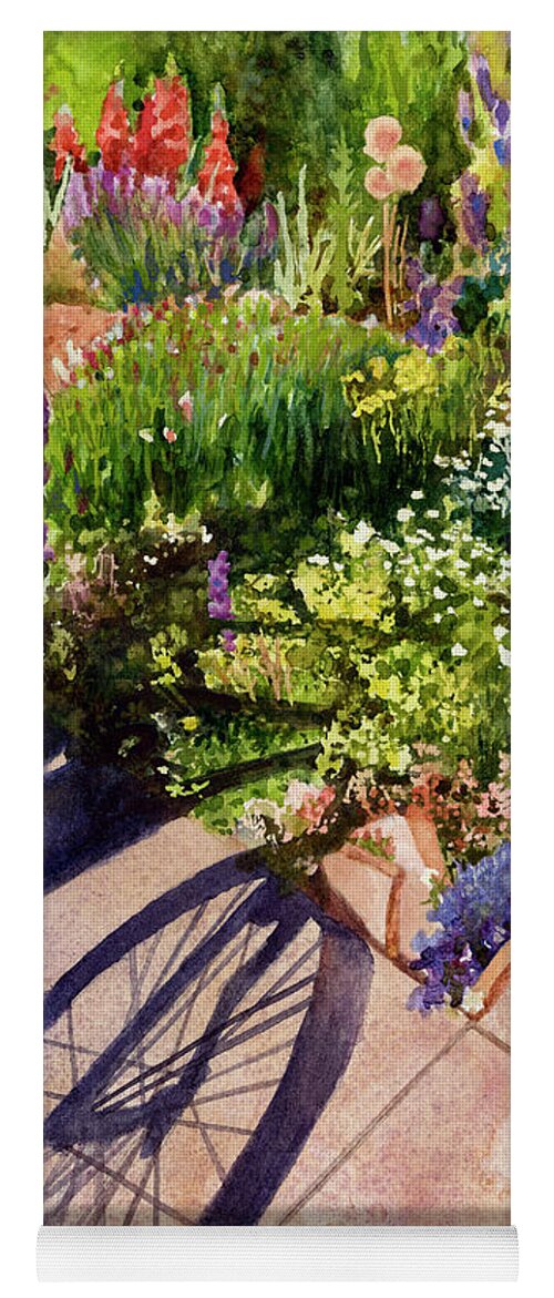 Garden Painting Yoga Mat featuring the painting Garden Shadows II by Anne Gifford
