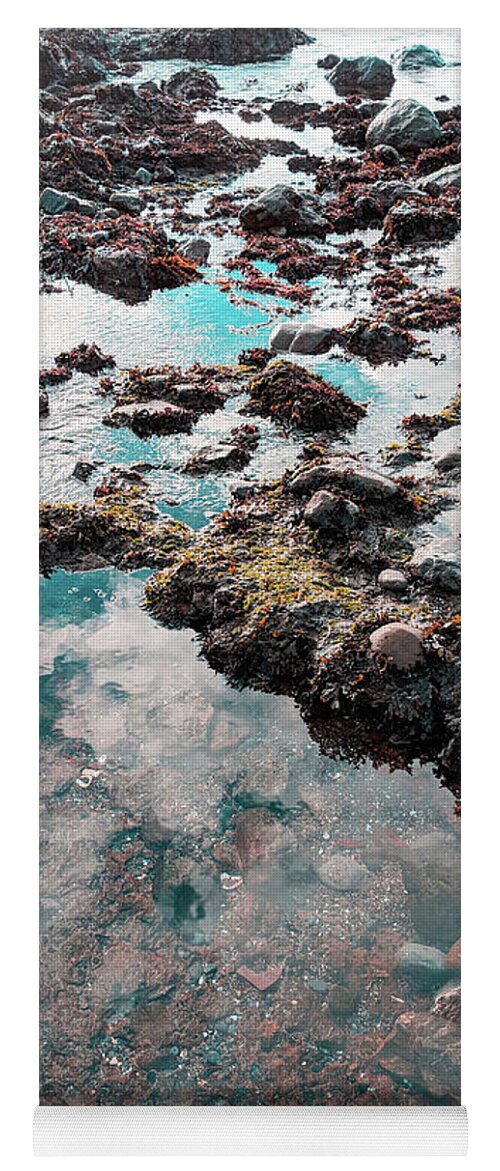 Beach Yoga Mat featuring the photograph Glass Beach Pools by Jera Sky