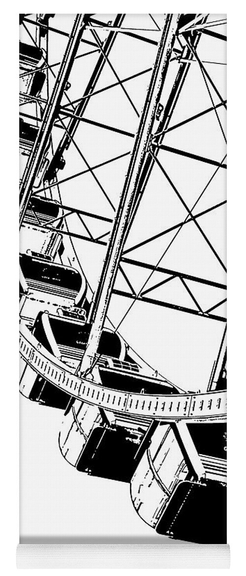 Great-wheel Yoga Mat featuring the digital art Going Up On The Big Wheel by Kirt Tisdale