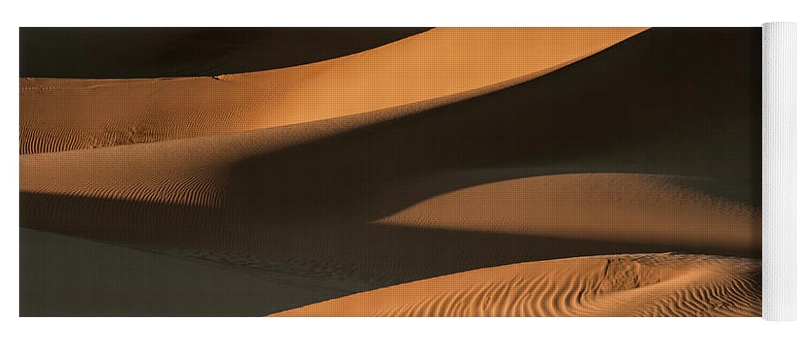 Desert Yoga Mat featuring the photograph Golden Dunes by Jennifer Magallon
