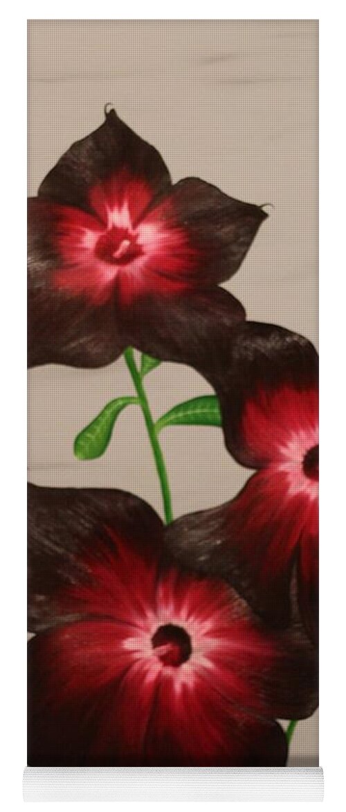 Flowers Yoga Mat featuring the painting Goodnight Flower by Berlynn