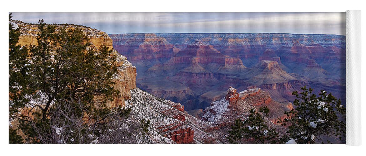 American Southwest Yoga Mat featuring the photograph Grand Canyon Morning Panorama by Todd Bannor