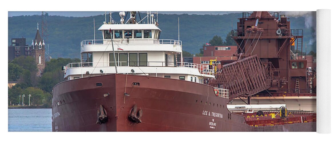 Great Lakes Yoga Mat featuring the photograph Great Lakes Freighter Lee Tregurtha -5271 by Norris Seward