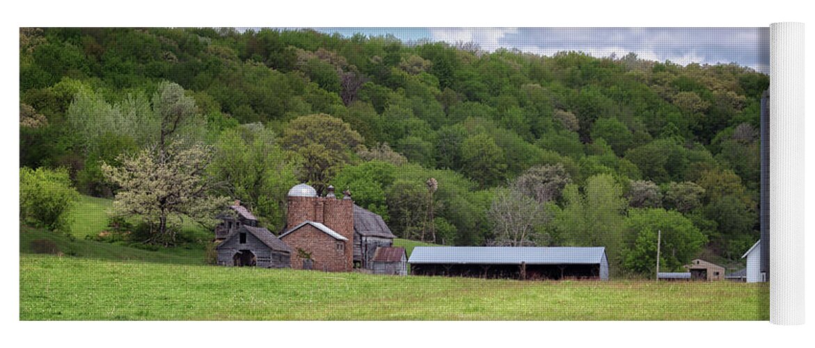 Barn Yoga Mat featuring the photograph Green Pastures by Susan Rissi Tregoning