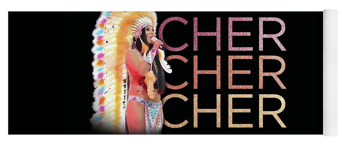 Cher Yoga Mat featuring the digital art Half Breed Cher by Cher Style