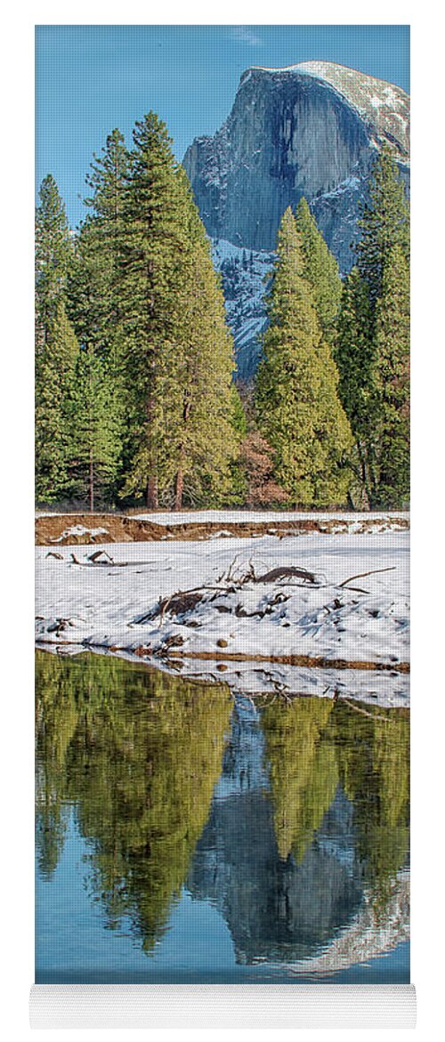 California Landscape Yoga Mat featuring the photograph Half Dome and the River by Bill Roberts