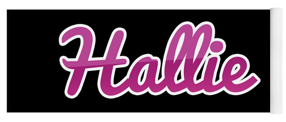 Hallie Yoga Mat featuring the digital art Hallie #Hallie by TintoDesigns