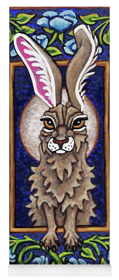 Hare Yoga Mat featuring the painting Hare Design 3 by Amy E Fraser
