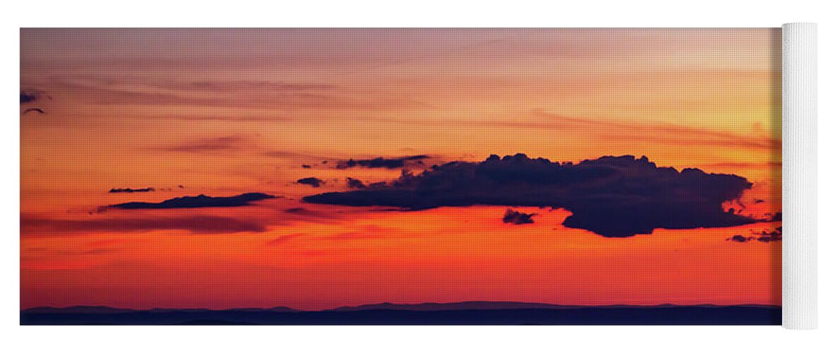 Sunset Yoga Mat featuring the photograph Hogback Mountain Sunset by Natural Vista Photo - Matt Sexton