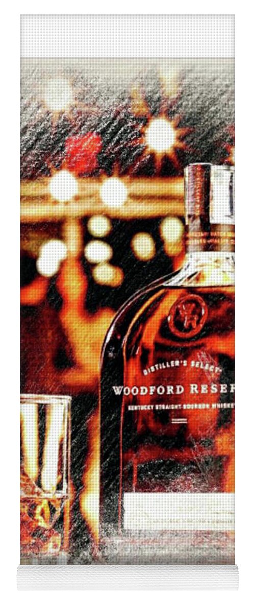 Woodford Reserve Yoga Mat featuring the painting Holiday Spirit Woodford Reserve by CAC Graphics