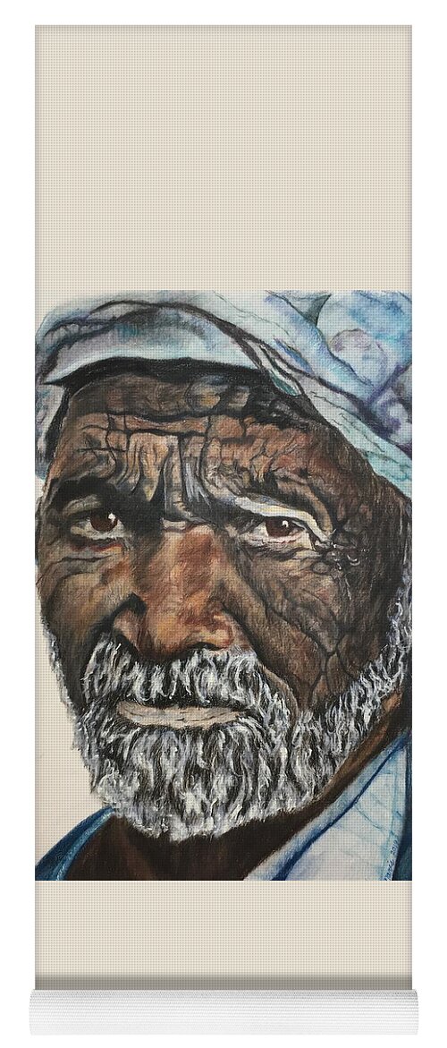 Humanity Yoga Mat featuring the painting Homeless Vet by Maris Sherwood