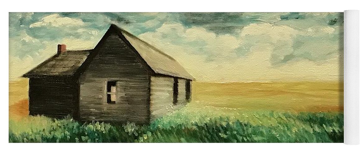 Oil Painting Yoga Mat featuring the painting Homestead by Boni Arendt