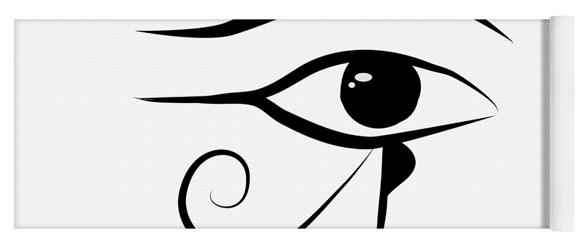 Horus Yoga Mat featuring the digital art Horus Eye by Patricia Piotrak