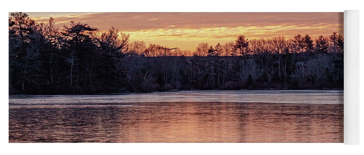 Morning Yoga Mat featuring the photograph Icy Sunrise by William Bretton