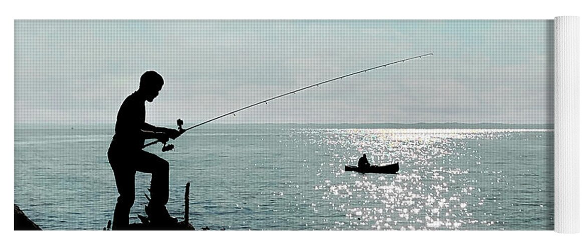 Fishing Yoga Mat featuring the photograph Idyllic Morning by Andrea Kollo