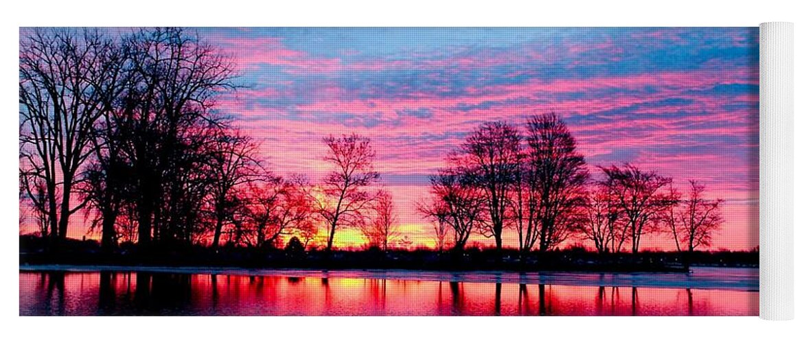  Yoga Mat featuring the photograph Indian Lake Sunrise by Brian Jones