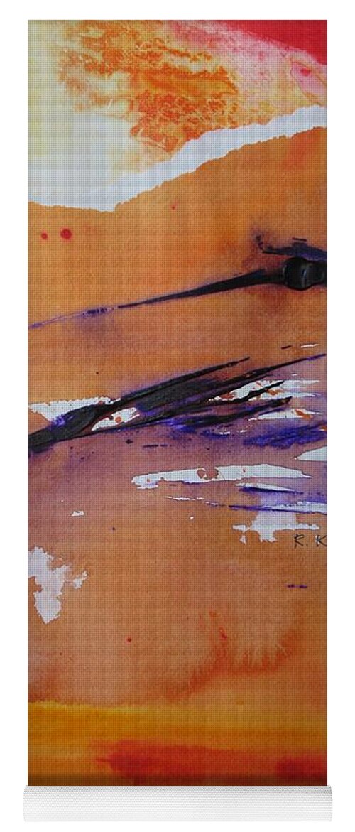 Abstract Yoga Mat featuring the painting Inferno by Ralph Kingery