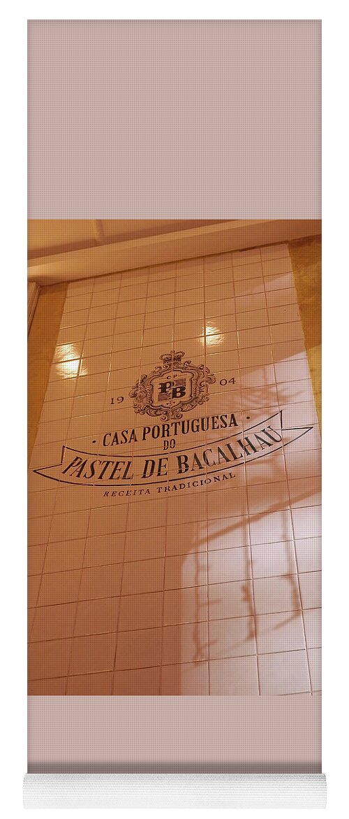 Café Yoga Mat featuring the photograph Inside Bacalhau Cafe in Lisbon by Pema Hou