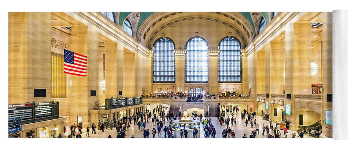 New York Yoga Mat featuring the photograph Interior of Grand Central station, New York city, USA by Matteo Colombo