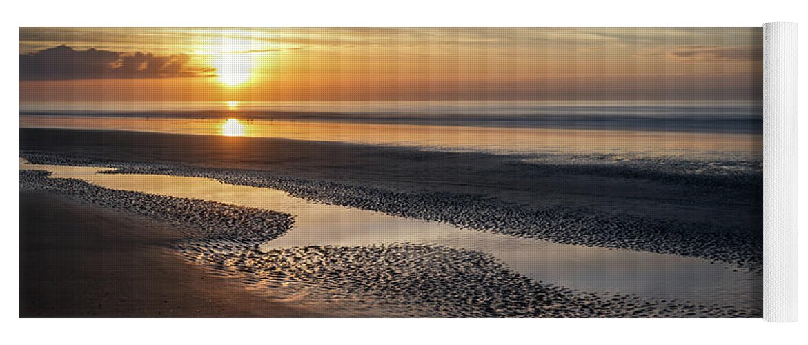 Isle Of Palms Yoga Mat featuring the photograph Isle of Palms Morning Patterns by Donnie Whitaker
