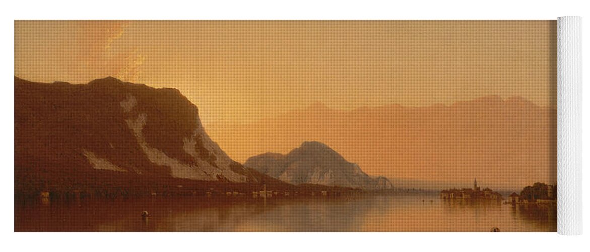19th Century Art Yoga Mat featuring the painting Isola Bella in Lago Maggiore, 1871 by Sanford Robinson Gifford
