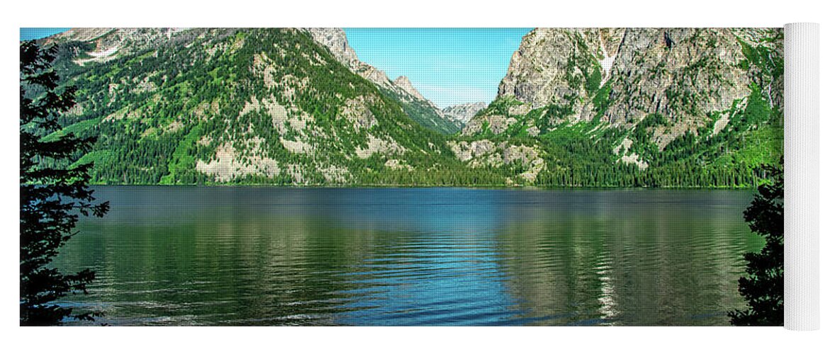 Grand Tetons National Park Yoga Mat featuring the photograph Jenny Lake Morning by Marcy Wielfaert