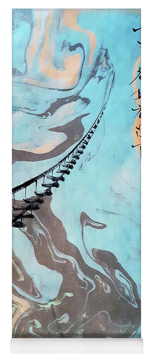 Journey Of A Thousand Miles Yoga Mat featuring the painting Journey Of A Thousand Miles Begins With A Single Step by Oiyee At Oystudio