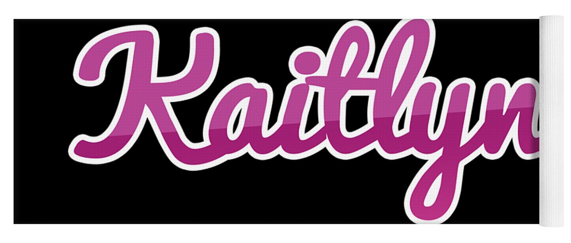 Kaitlyn Yoga Mat featuring the digital art Kaitlyn #Kaitlyn by TintoDesigns